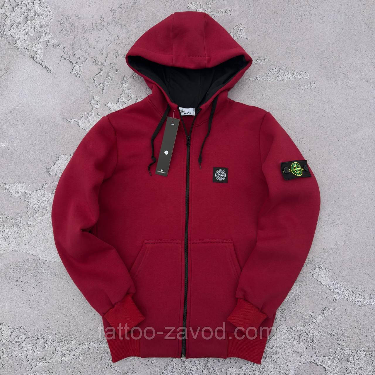 Толстовка чоловіча тринитка на флісі XS S M L XL XXL, фото 1