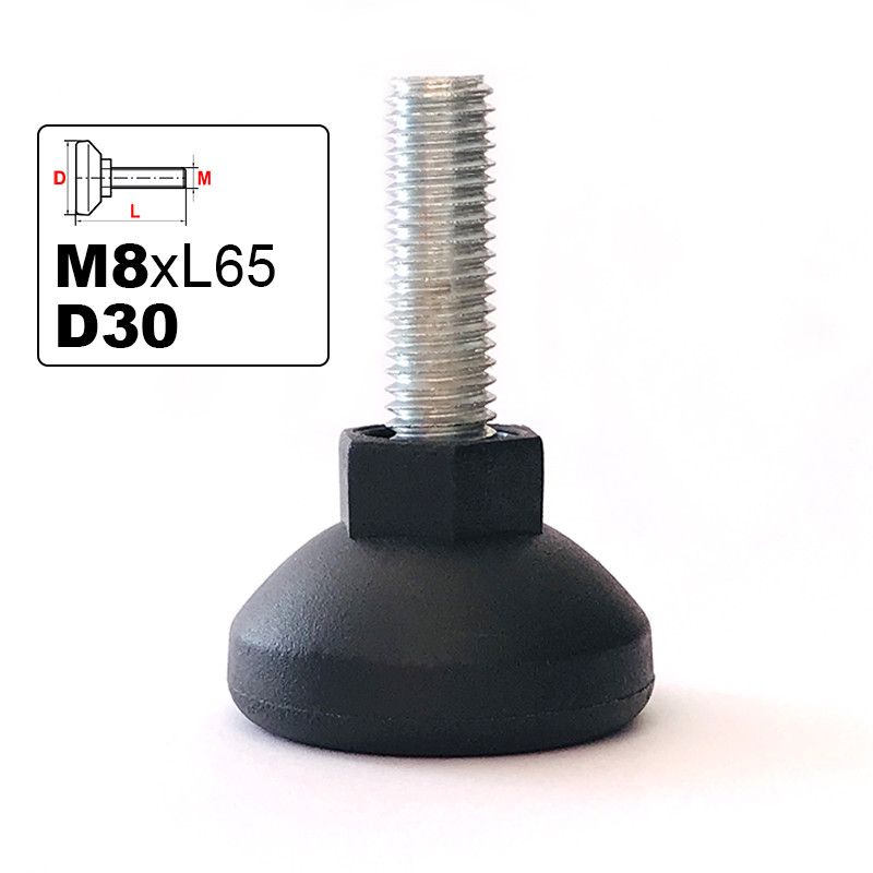 Опора регулируемая M8х40 D30