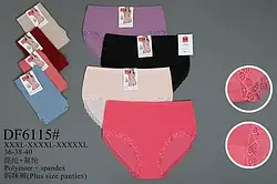 Жіночі супербатальні труси (54-62) XXXXL XXXXXL рубчик "Однотонні" з боків гарне мереживо Полієстер