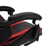 Комп'ютерне крісло з підніжкою та 2 подушками ( + вбудований масажер) GAMER KO24CZE Чорно-червоне, фото 7