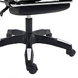 Комп'ютерне крісло з підніжкою та 2 подушками ( + вбудований масажер) GAMER KO24B Чорно-біле, фото 7