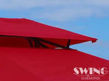 Павільйон Swing & harmonie 3 х 4 м червоний з LED підсвічуванням від сонячної батареї, фото 4