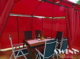 Павільйон Swing & harmonie 3 х 4 м червоний з LED підсвічуванням від сонячної батареї, фото 9