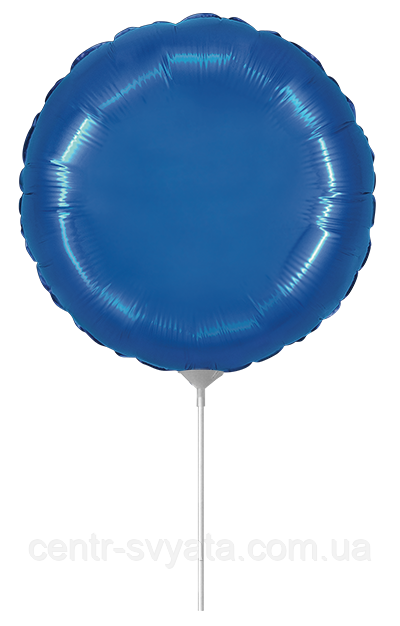 Фольгована кулька Flexmetal 9"(23 см) Коло металік синє