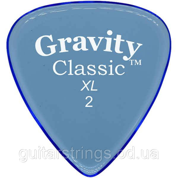 Медіатор Gravity Picks GCLX2P Classic XL Polished 2.00 mm, фото 1