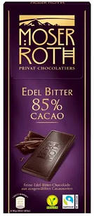 Шоколад Чорний Moser Roth Dark Chocolate 85% какао 125 г Німеччина (10 шт./1 уп)