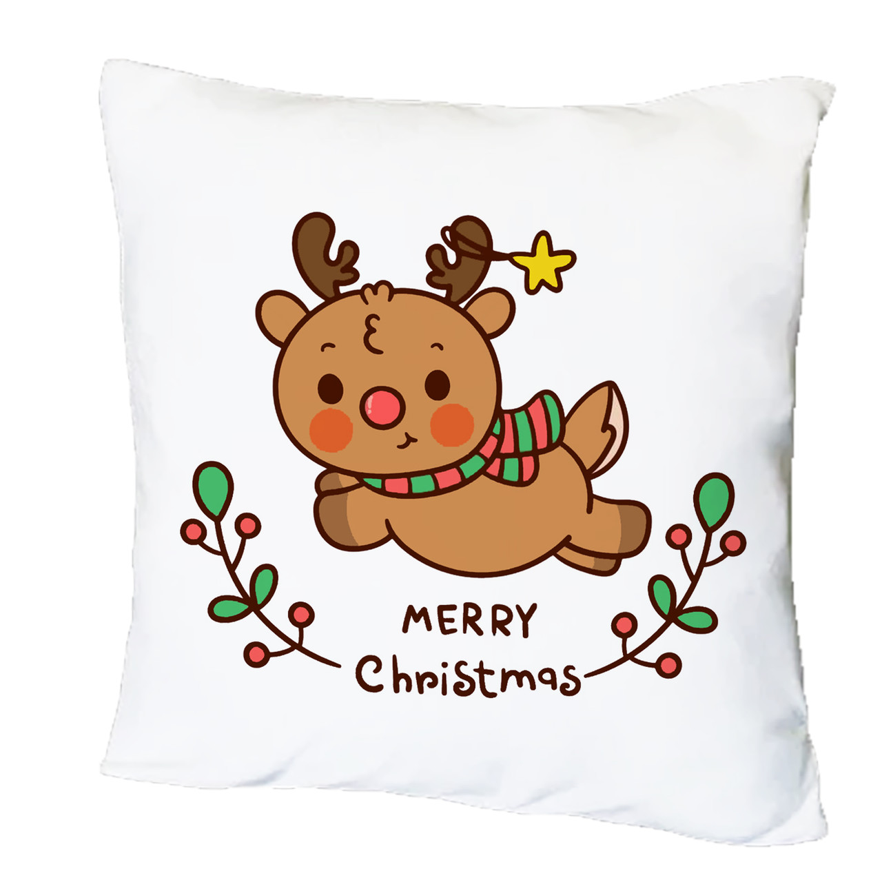 Подушка з друком "Merry Christmas deer" (21570)