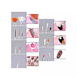 Набір пензлів для манікюру і педикюру професійний набір інструментів для нейл-арту 31 шт, фото 3