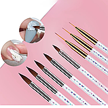 Набір пензлів для манікюру і педикюру професійний набір інструментів для нейл-арту 31 шт, фото 9