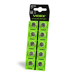 Батарейка Videx Alkaline AG10 1.5V LR1130