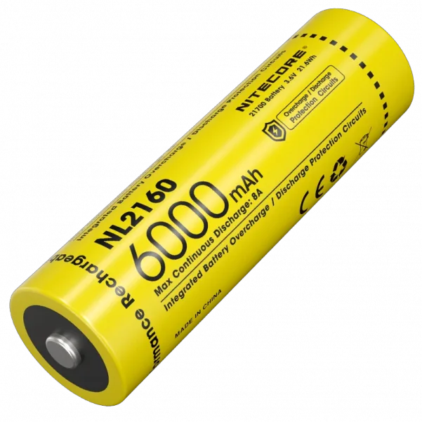 Акумулятор 21700 Nitecore NL2160 6000mAh 3.6V Li-Ion (Жовтий)