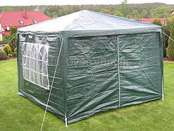 Намет садовий павільйон 3 х 3 + 4 стіни Зелений