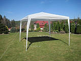 Намет садовий павільйон 3 х 3 + 4 стіни Білий, фото 2