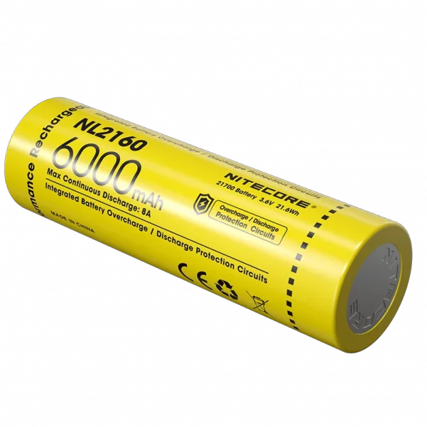 Акумулятор Nitecore NL2160 6000mAh 3.6V Li-Ion 21700 (Жовтий)
