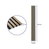 Рейка декоративна PS 2900х120х11мм Дуб з графітом SW-00001738, фото 3