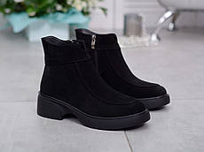 Черевики зимові жіночі замшеві чорні 39р