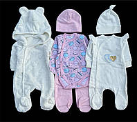 Красивый набор одежды для новорожденной девочки, качественная одежда для младенцев, осень, зима, рост 56 см, хлопок
