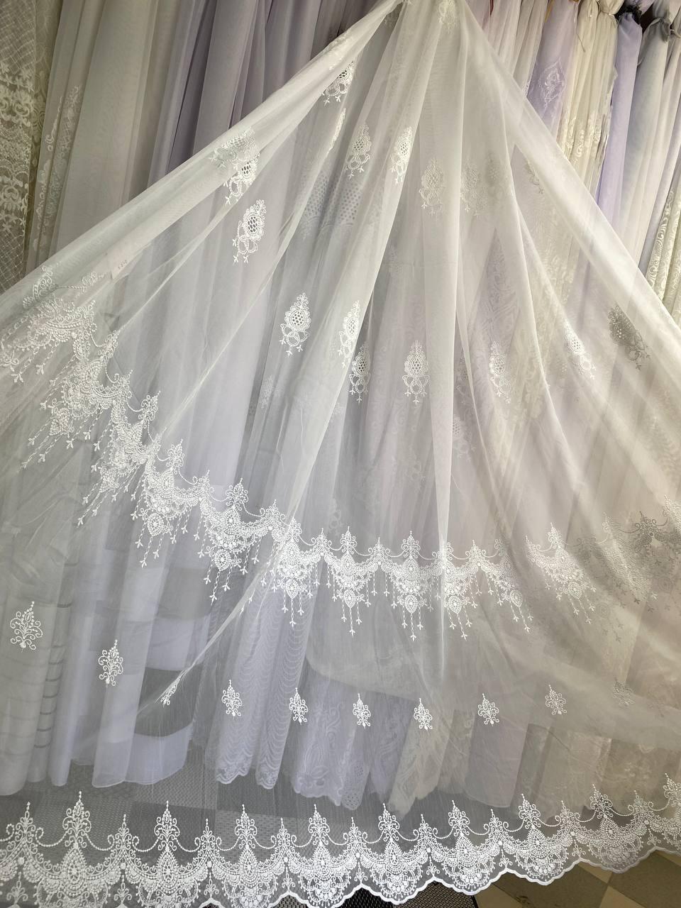 Тюль бамбук заввишки 2,8 м. кремовий