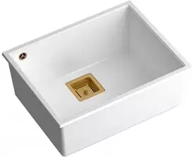 Мийка кухонна Quadron David 50 55x42x22,5 см білий металік з мідним дренажем (HQD5542U1C1)