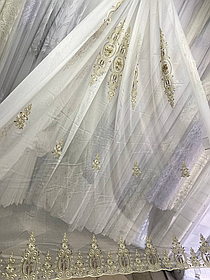 Тюль бамбук 3д заввишки 2,9 м. кремова і біла