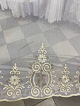 Тюль бамбук 3д заввишки 2,9 м. кремова і біла, фото 5