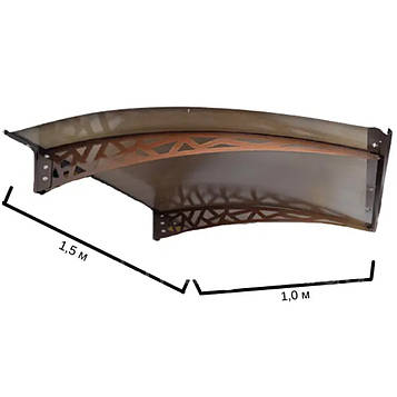 Металевий збірний дашок 1,5х1 м