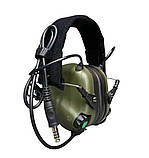 Навушники тактичні Earmor M32 Mod3, активні навушники військові, колір – Олива, фото 3