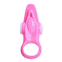 Ерекційне кільце з вібрацією мова, рожевий
