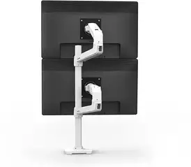 Кріплення настільне для двох монітора Ergotron LX Dual Stacking Arm Tall Pole White (45-509-216)