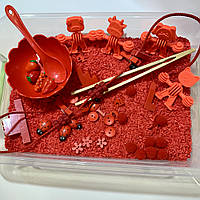 Сенсорна коробка колір ЧЕРВОНИЙ з контейнером