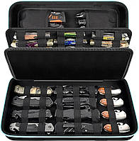 Вместительный футляр для хранения карманных ножей и мультитулов, витрина для ножей с 45+ прорезями и встроенными карманами