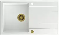 Кухонна мийка Quadron Evan Granite White/Gold (HCQE8650U1PVDG1)