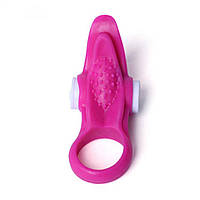 Ерекційне кільце з вібрацією мова, малиновий