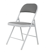 Стілець складний пластиковий Лайк Мікс меблі, колір сірий + білий