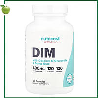 ДІМ (400 мг) із D-глюкаратом кальцію та дудником китайським, 120 капсул, Women, Nutricost, США
