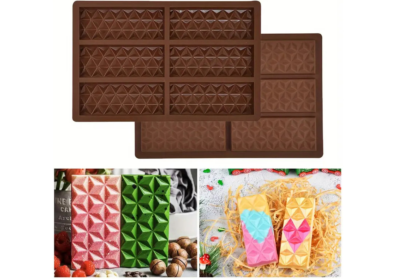 Форма силіконова для цукерок Baker Шоколадки 6 шт (202161)
