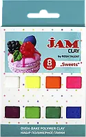 Полімерна глина (набір 8 кольорів по 20г) Rosa Talent Jam Clay Sweets 5059008