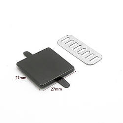 Пряжка квадратна під гравіювання 27х27х1,8 мм 1 шт. Чорний нікель