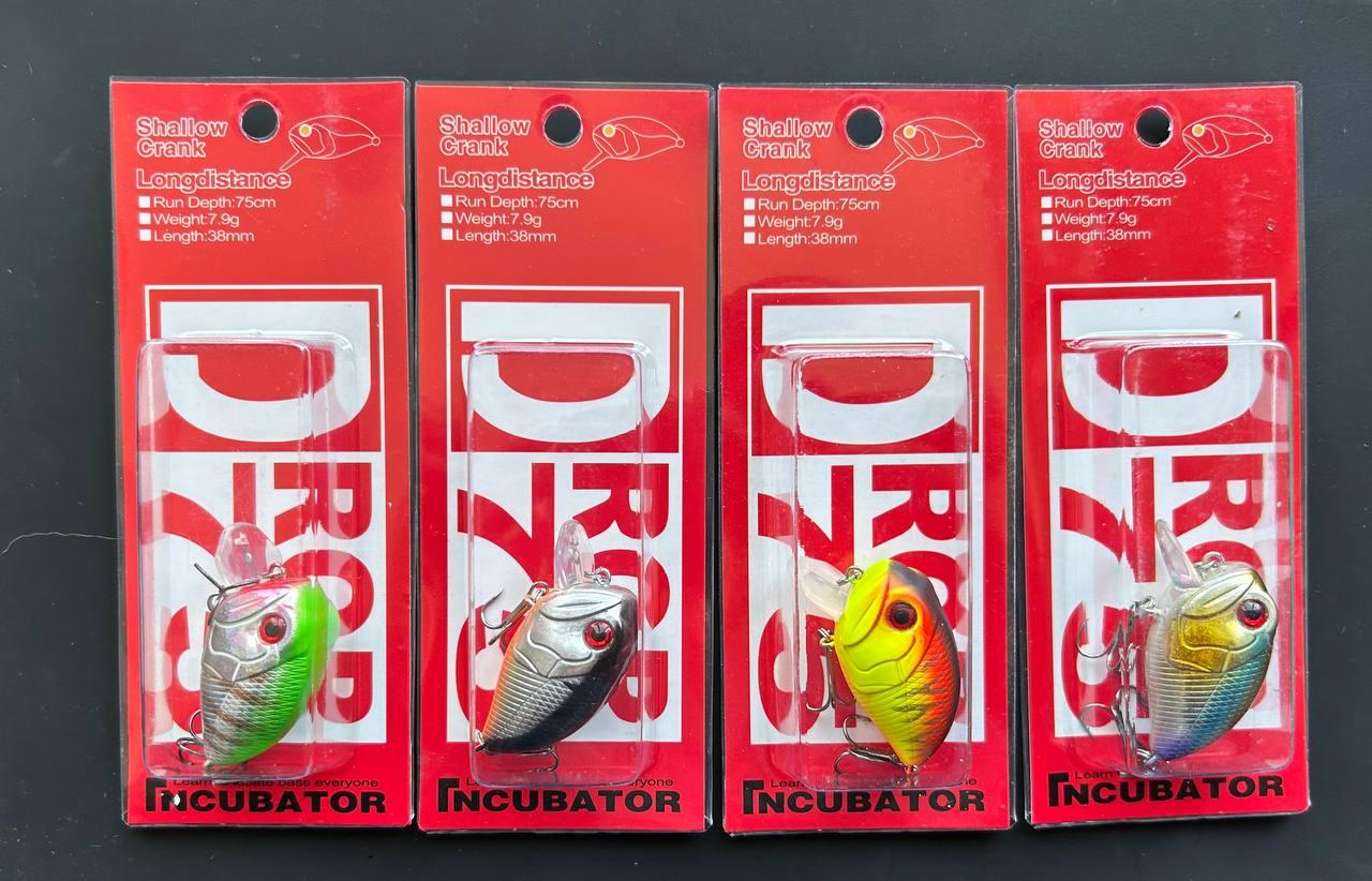Набір Воблерів кренк Fishing incubator drop 75 (4шт)