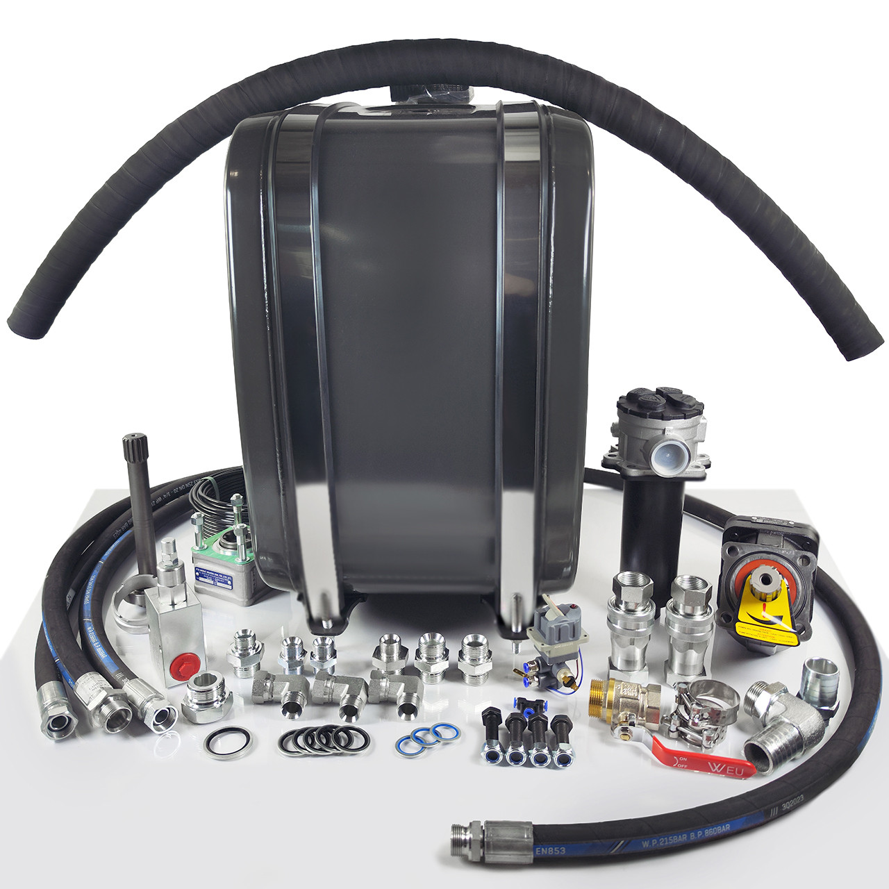 Комплект гідравліки на бензовоз DAF (для ZF коробок, Бак на вибір, Туреччина), фото 1