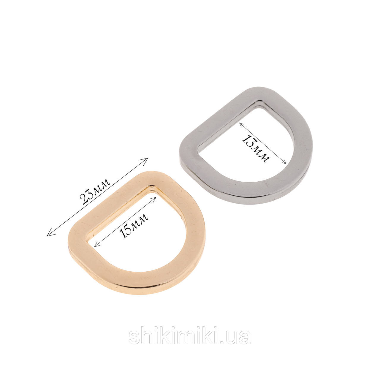 Півкільце для сумки PK711-1 (15 мм), колір нікель, фото 1