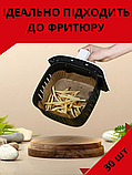 Форми пергаментні квадратні 30 шт. пергамент для аерогриля для запікання та випікання силіконізований 16 см s, фото 7