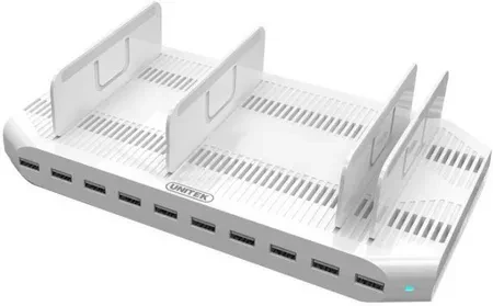 Бездротовий зарядний пристрій Unitek Y-2172 10X Usb 2,4A + Stand (4894160011497)