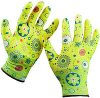 Рукавиці робочі Werk з нітриловим покриттям, зелені для садових робіт 8 розмір (WE2124)