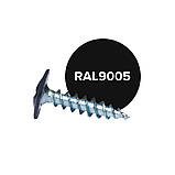 Саморіз (шуруп) для металу з прес-шайбою гострий 4,20х19 мм, RAL 9005 чорний, фото 3