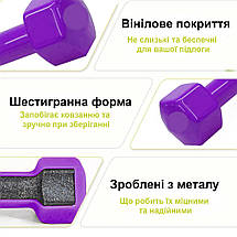 Гантелі вінілові для фітнесу гантелі гантелі спортивні нерозбірні фітнес гантелі вініл Newt Vinyl 2 шт по 1,5 кг, фото 5