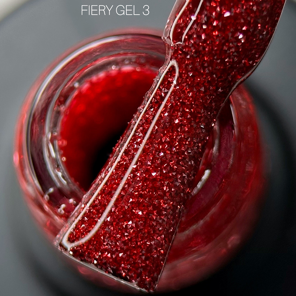Гель лак для нігтів Saga Fiery Gel №03 бордово - червоний 8мл