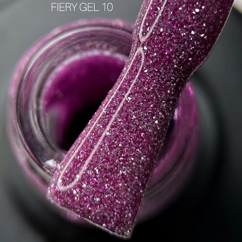 Гель лак для нігтів Saga Fiery Gel №10 сяючий бузковий 8мл