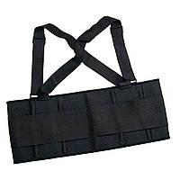 Бандаж для попереку - підтримуючий пояс для спини XL Чорний, поперековий бандаж з ребрами жорсткості