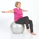 М'яч гімнастичний Powerball ABS із системою антирозрив діаметр 75 см сріблястий TOGU Німеччина, фото 4